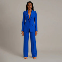 Women's Tailored Suit Set | Elegant Blazer and Slim Trousers | Chic Office Pant Suits for Women 3