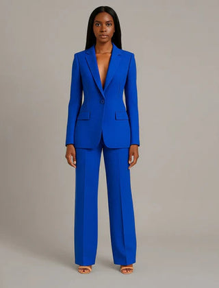 Women's Tailored Suit Set | Elegant Blazer and Slim Trousers | Chic Office Pant Suits for Women 3