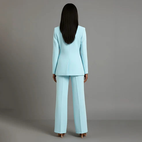 Women's Tailored Suit Set | Elegant Blazer and Slim Trousers | Chic Office Pant Suits for Women 4