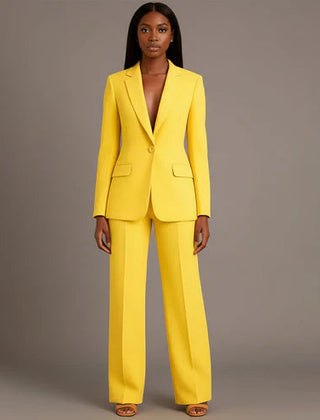 Women's Tailored Suit Set | Elegant Blazer and Slim Trousers | Chic Office Pant Suits for Women 5