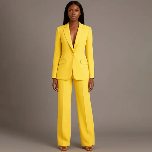 Women's Tailored Suit Set | Elegant Blazer and Slim Trousers | Chic Office Pant Suits for Women 5