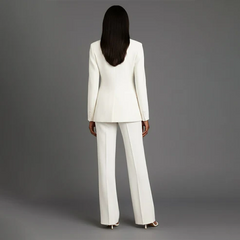 Women's Tailored Suit Set | Elegant Blazer and Slim Trousers | Chic Office Pant Suits for Women 6