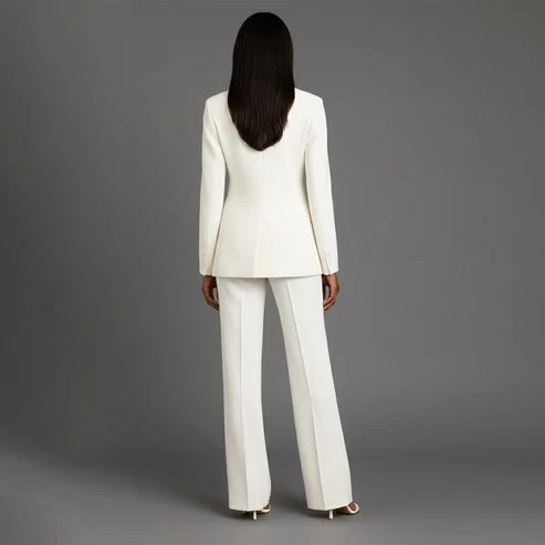 Women's Tailored Suit Set | Elegant Blazer and Slim Trousers | Chic Office Pant Suits for Women 6
