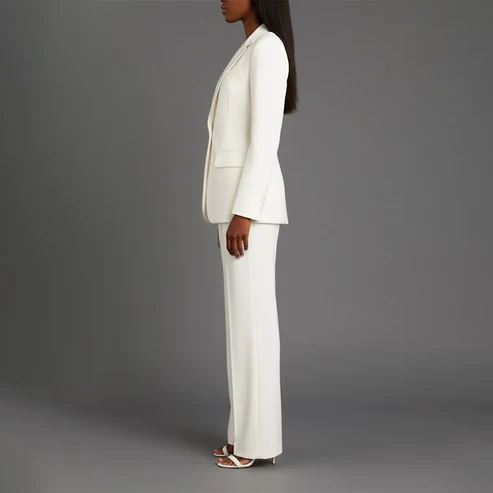 Women's Tailored Suit Set | Elegant Blazer and Slim Trousers | Chic Office Pant Suits for Women 7
