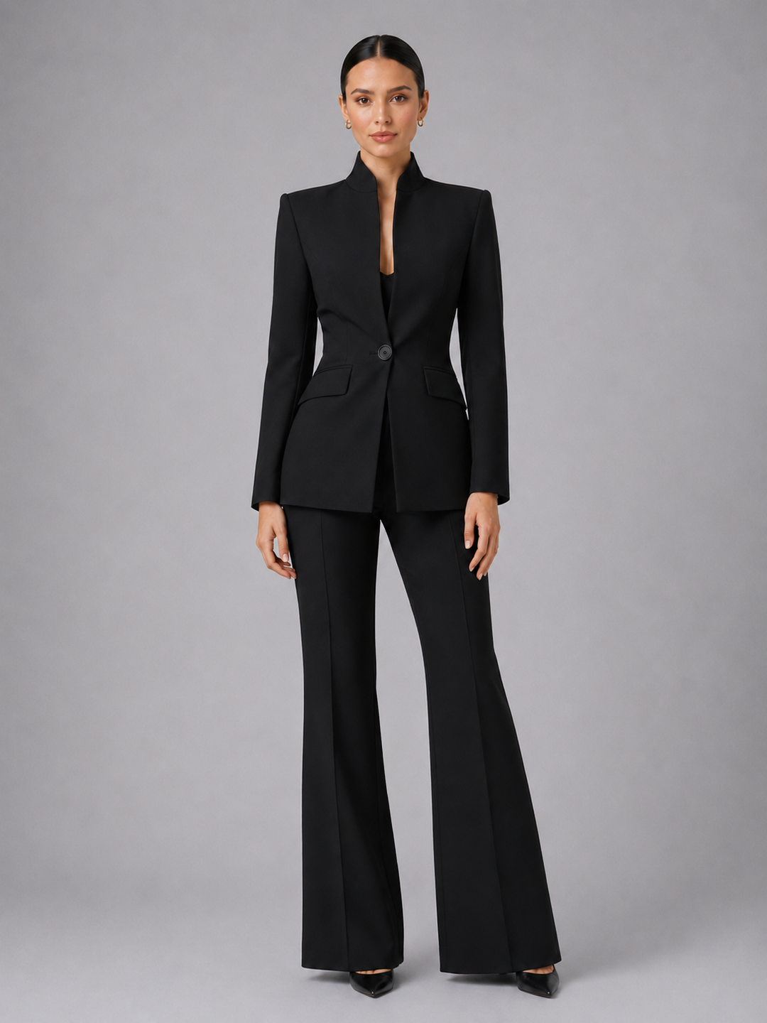 Women's Tailored Suit | Elegant Blazer and Wide Leg Trousers | Sophisticated Office Wear 0