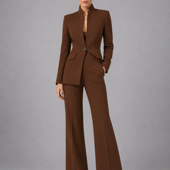 Women's Tailored Suit | Elegant Blazer and Wide Leg Trousers | Sophisticated Office Wear 2