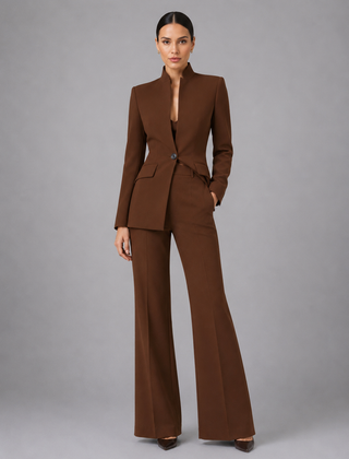 Women's Tailored Suit | Elegant Blazer and Wide Leg Trousers | Sophisticated Office Wear 2
