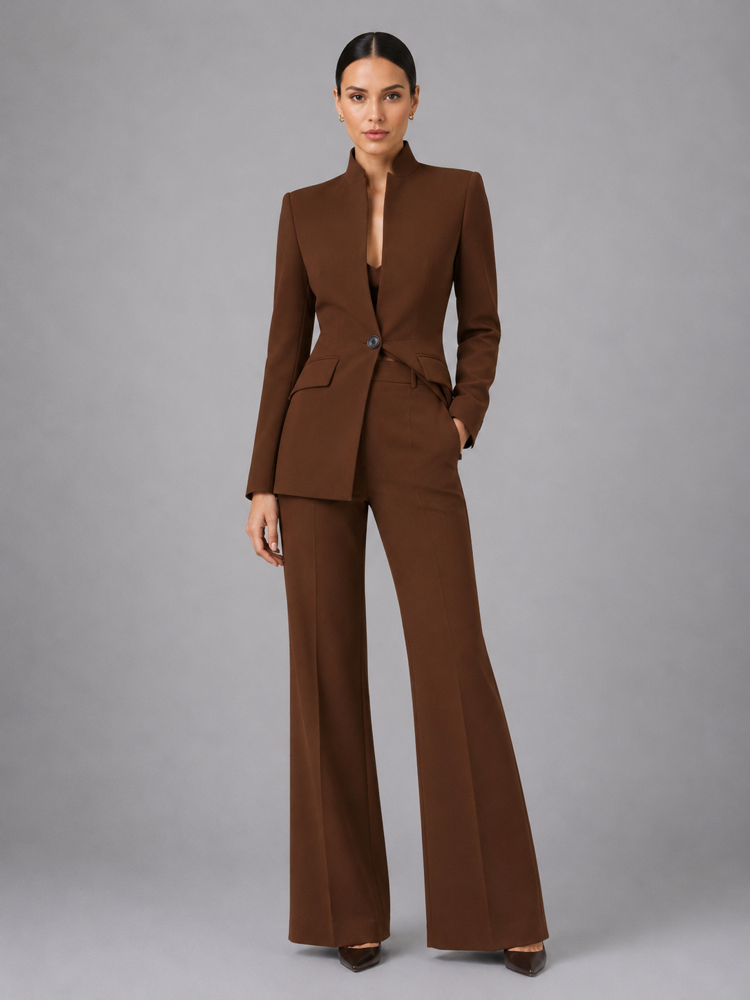 Women's Tailored Suit | Elegant Blazer and Wide Leg Trousers | Sophisticated Office Wear 2