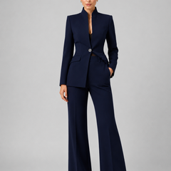 Women's Tailored Suit | Elegant Blazer and Wide Leg Trousers | Sophisticated Office Wear 3