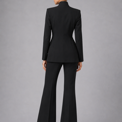 Women's Tailored Suit | Elegant Blazer and Wide Leg Trousers | Sophisticated Office Wear 4