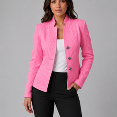 Women's Textured Cable Knit Blazer | Elegant Tailored Fit Jacket | Sophisticated Professional Outerwear 2