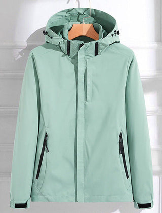 Women's Waterproof Rain Jacket | Stylish Adjustable-Fit Hooded Outerwear 0