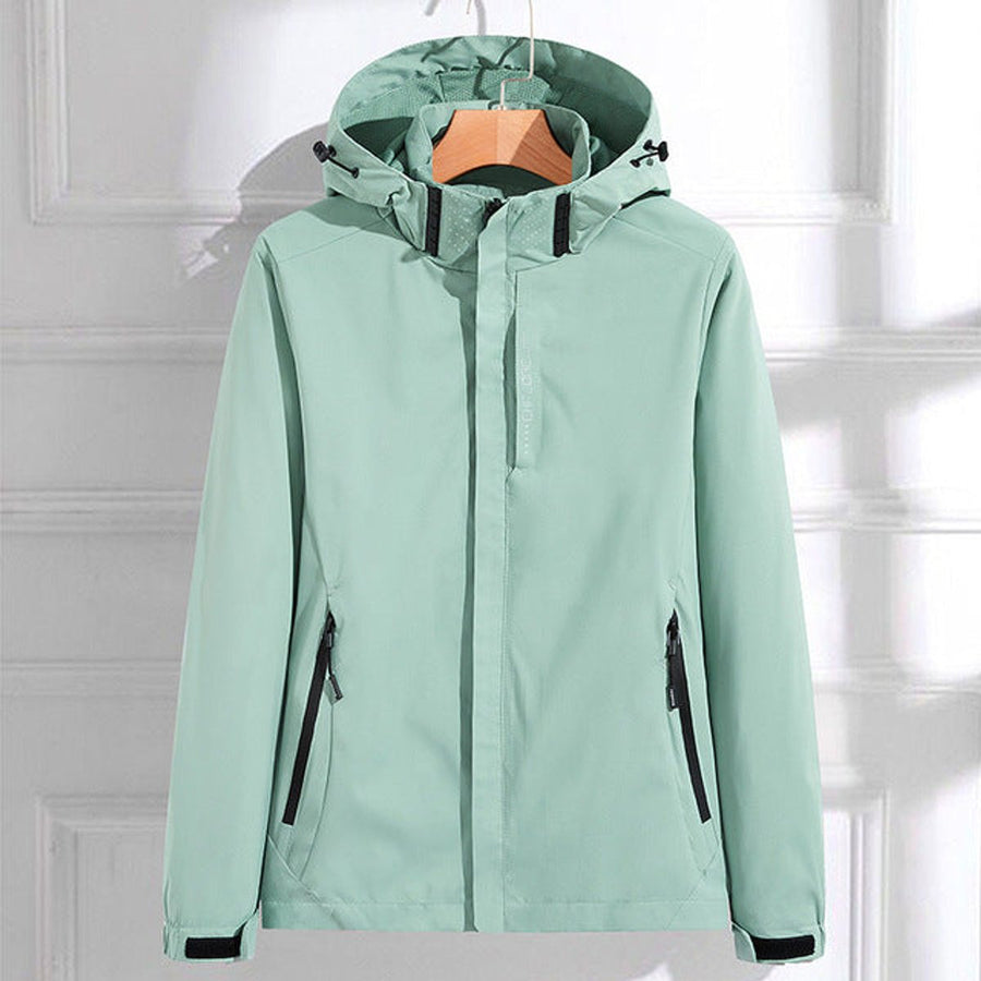 Women's Waterproof Rain Jacket | Stylish Adjustable-Fit Hooded Outerwear 0