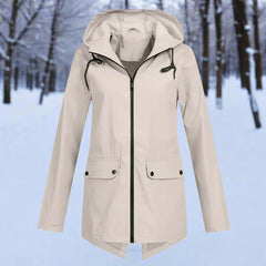 Women's Waterproof Rain Jacket | Stylish Adjustable Hooded Outerwear 0
