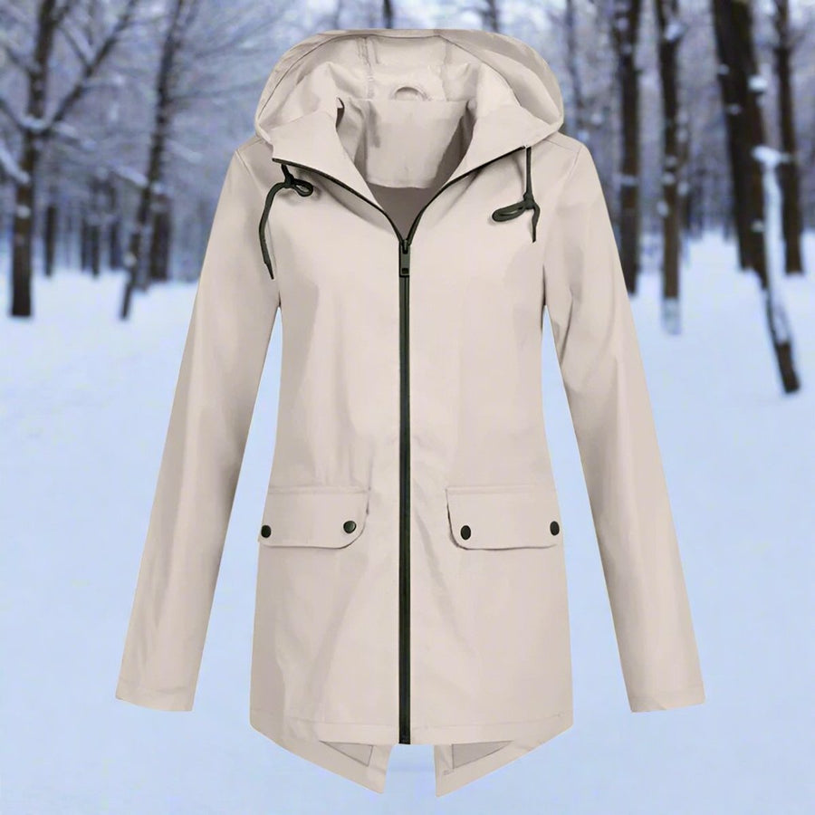 Women's Waterproof Rain Jacket | Stylish Adjustable Hooded Outerwear 0