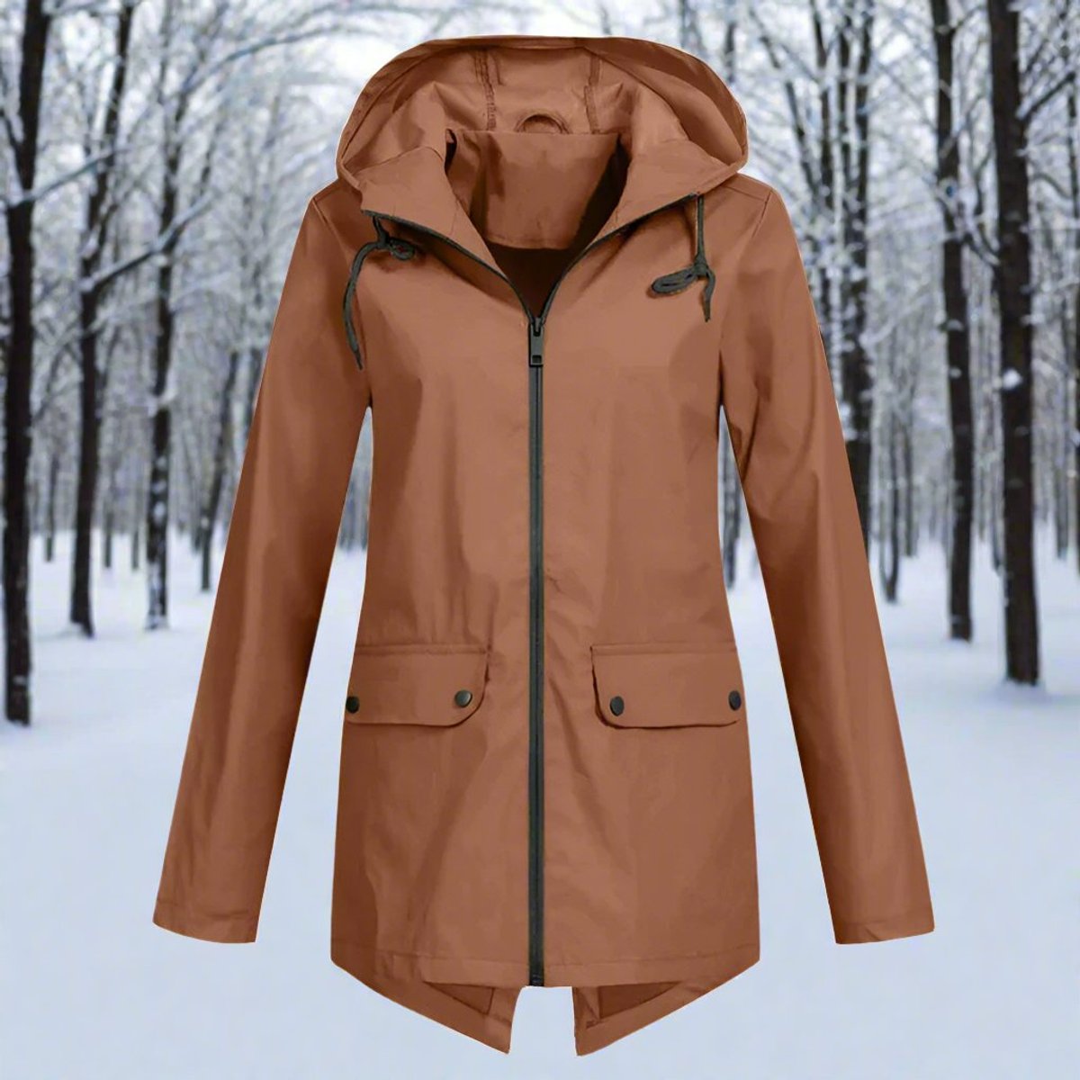 Women's Waterproof Rain Jacket | Stylish Adjustable Hooded Outerwear 12