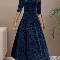 Bethany | Women’s Graceful Floral Design Midi Dress - Image 4