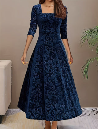 Bethany | Women’s Graceful Floral Design Midi Dress - Image 4