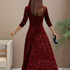 Bethany | Women’s Graceful Floral Design Midi Dress - Image 10