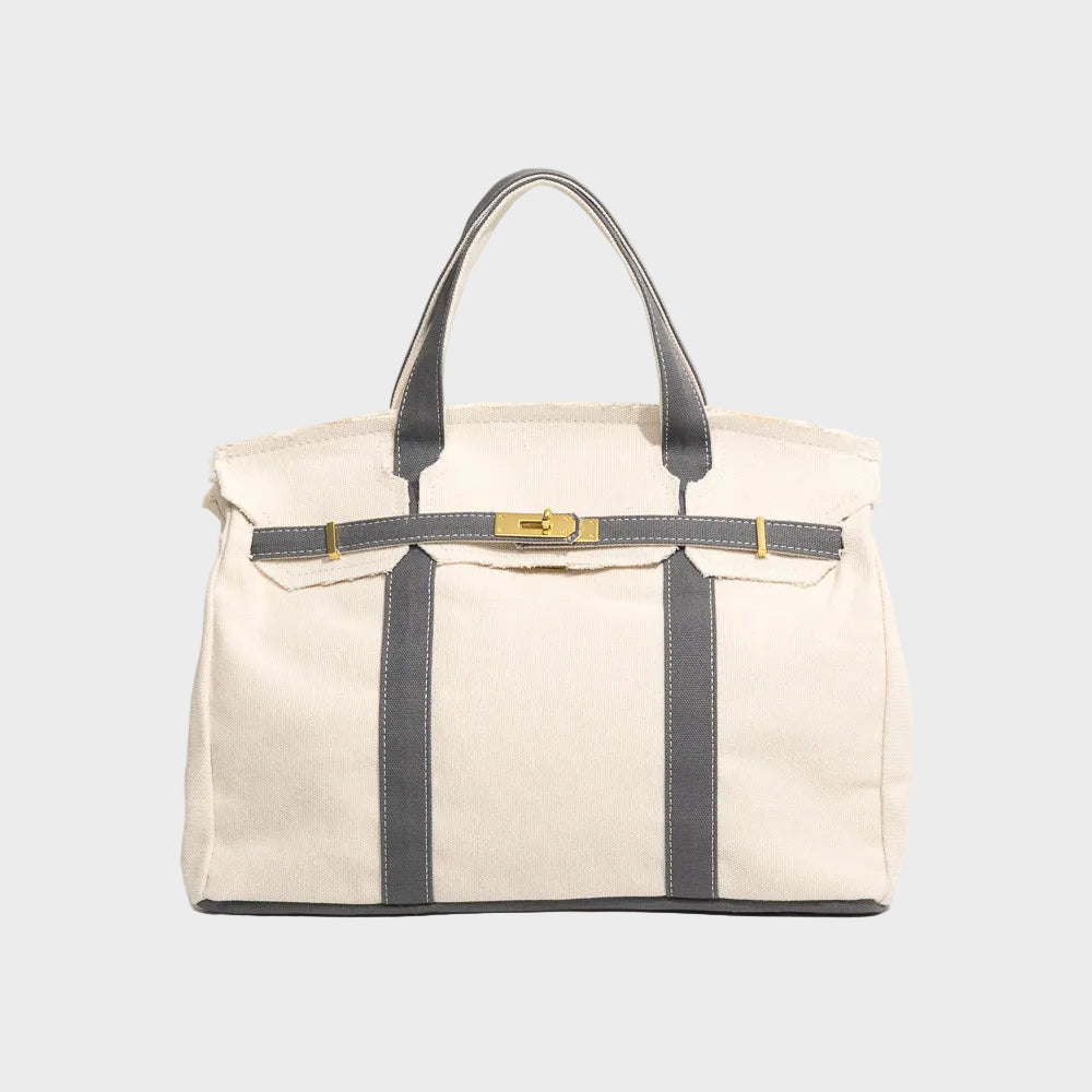 Women’s Vintage Look Canvas Structured Utility Handbag