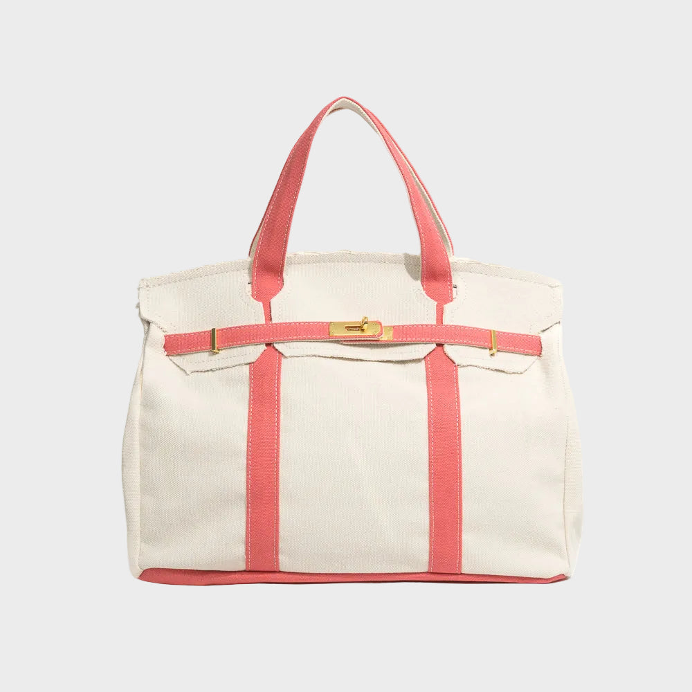 Women’s Vintage Look Canvas Structured Utility Handbag