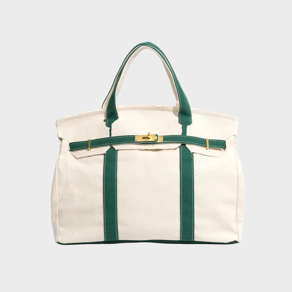 Women’s Vintage Look Canvas Structured Utility Handbag