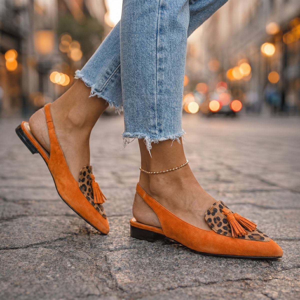 Women's Sandals with Straps and Fringes