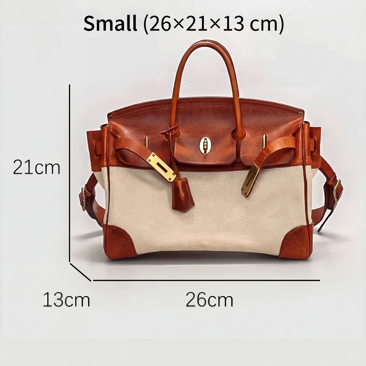Women's Top Grain Leather & Canvas Weekend Bag