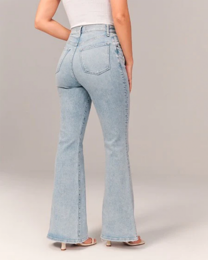 Zora | Women’s Flared High-Waisted Denim Jeans - Image 4