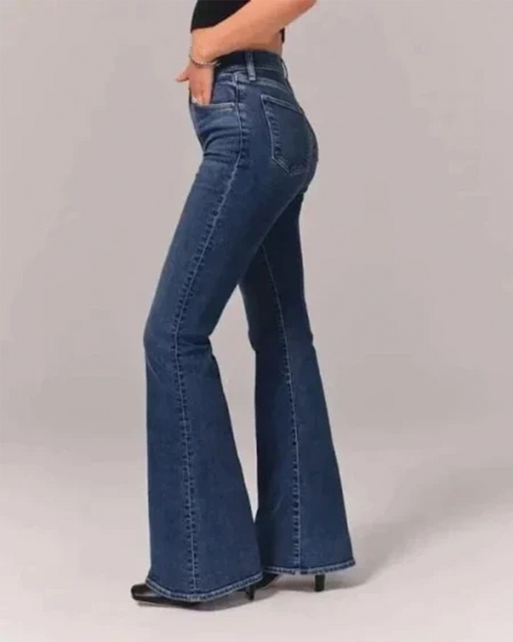 Zora | Women’s Flared High-Waisted Denim Jeans - Image 5