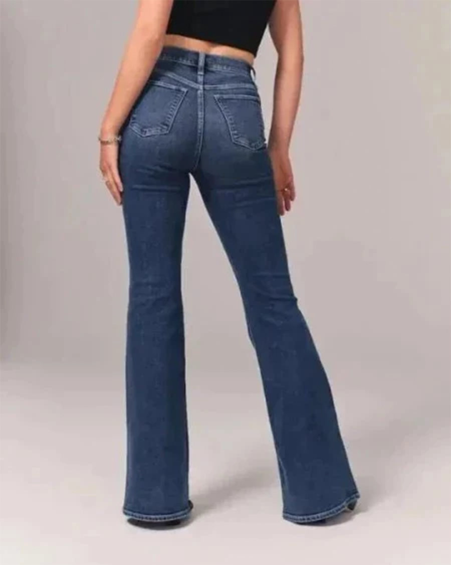 Zora | Women’s Flared High-Waisted Denim Jeans - Image 2