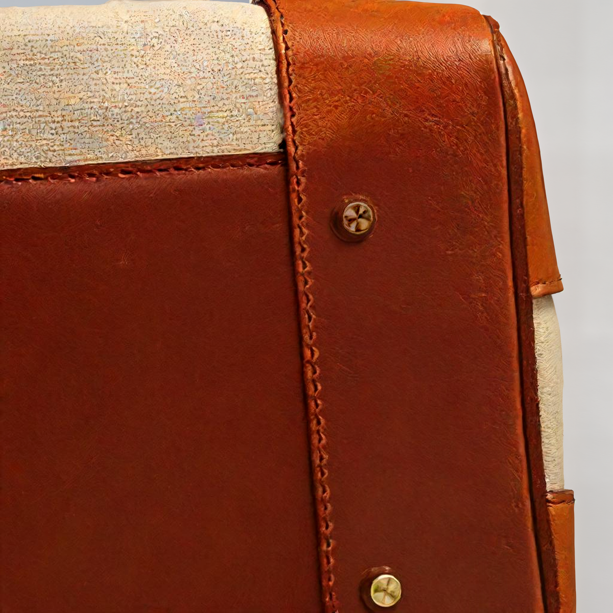 Women's Top Grain Leather & Canvas Weekend Bag