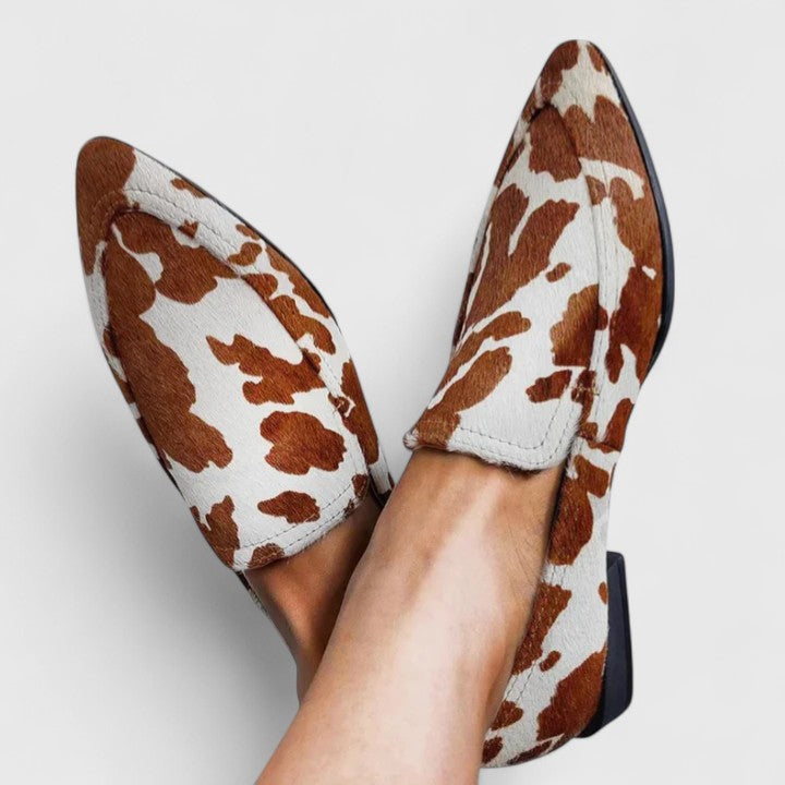 Women's Comfortable Printed Loafers – Elegant Everyday Shoes