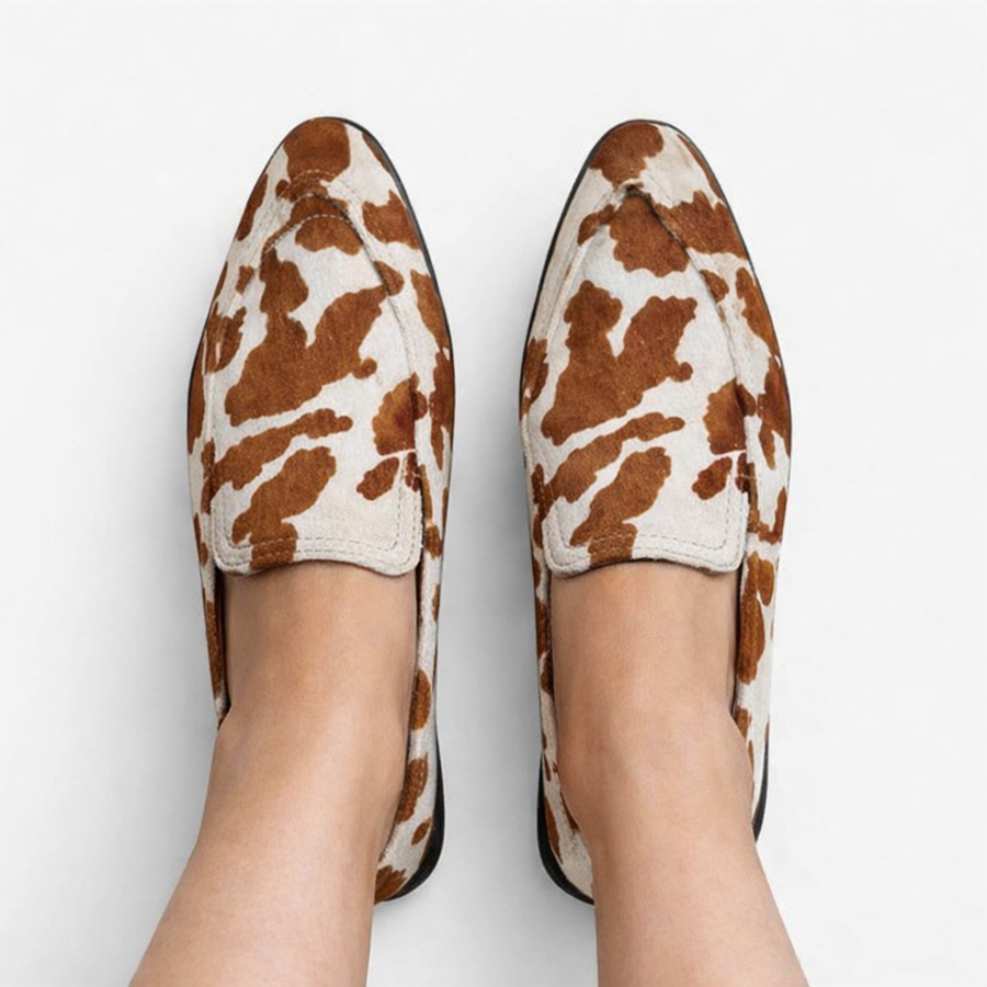Women's Comfortable Printed Loafers – Elegant Everyday Shoes