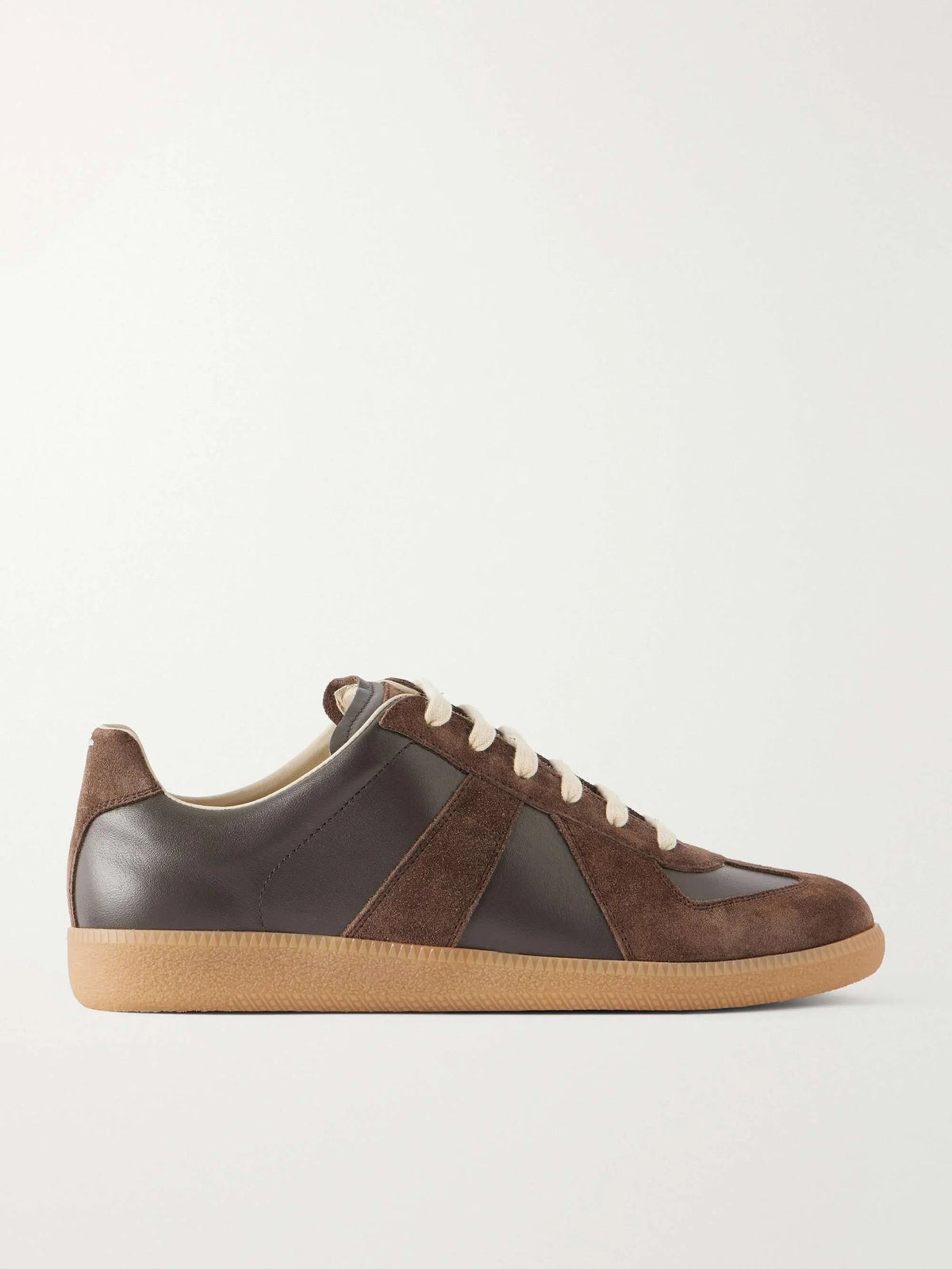 GATS | Brown Calf Suede & Leather Casual Sneakers With Gum Sole