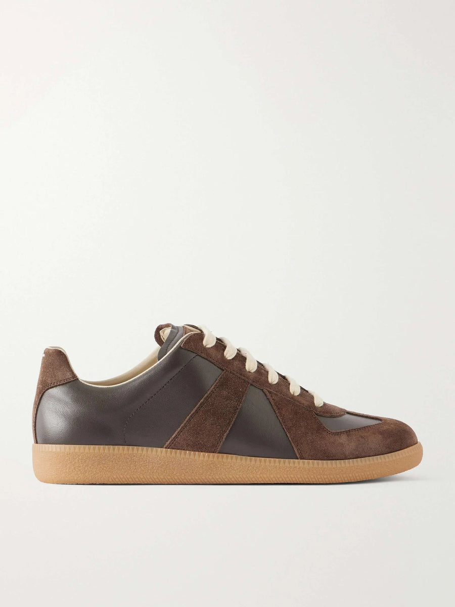 GATS | Brown Calf Suede & Leather Casual Sneakers With Gum Sole