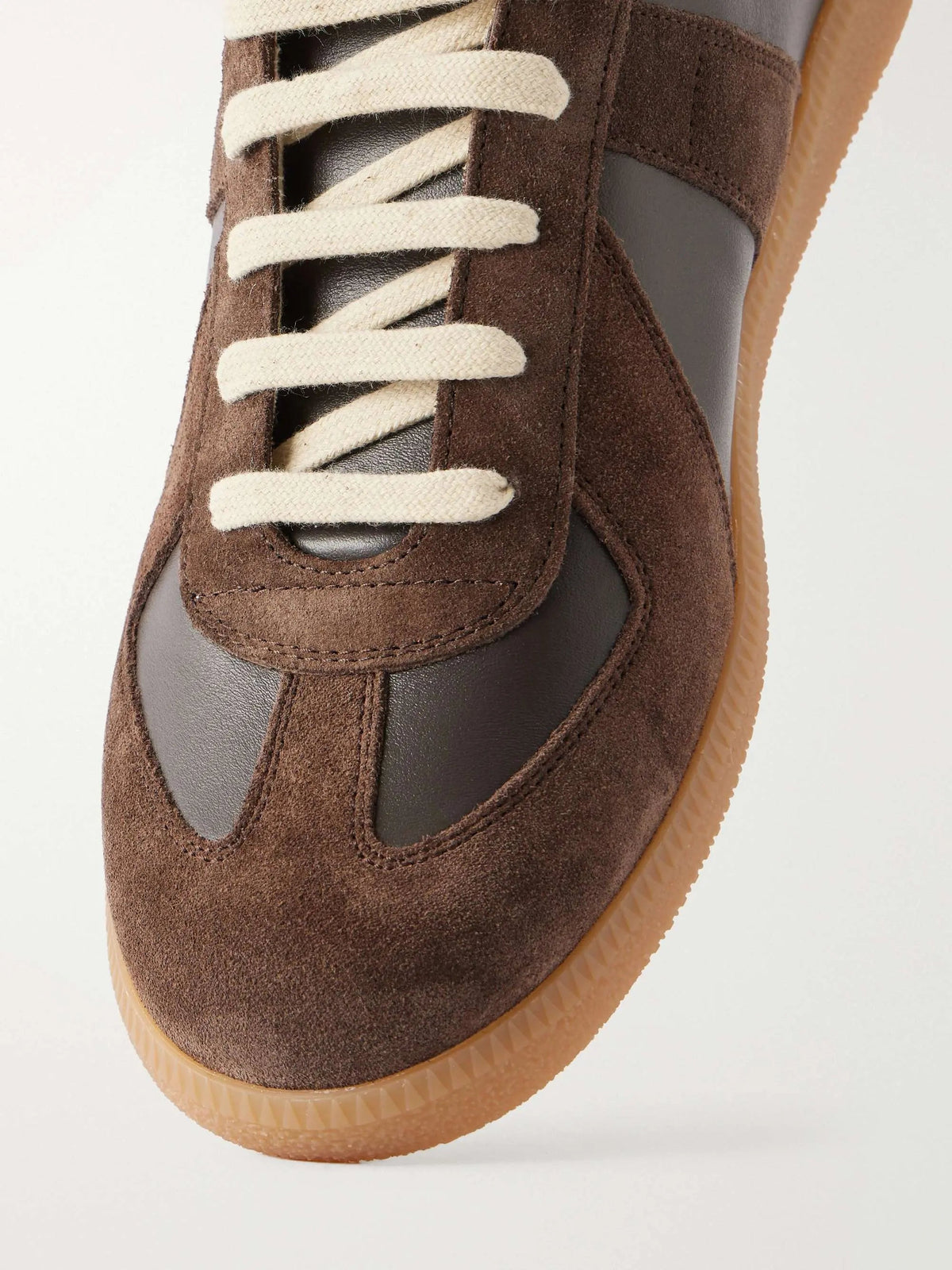 GATS | Brown Calf Suede & Leather Casual Sneakers With Gum Sole