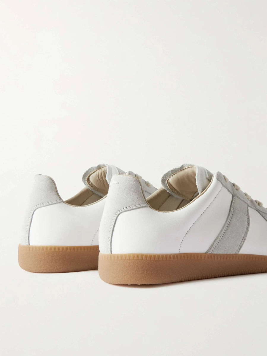 GATS | White Leather & Suede Casual Sneakers With Gum Sole