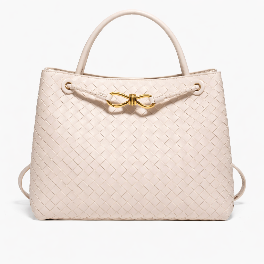 Woven Vegan Leather Hand Bag